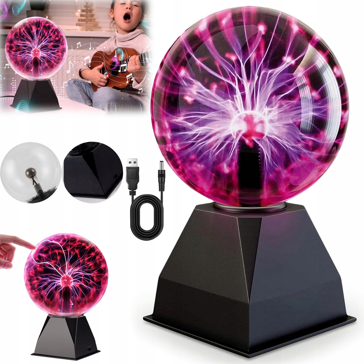 Kouzelná Skleněná Interaktivní Plazmová Koule Vzdělávací Lampička Pro Děti