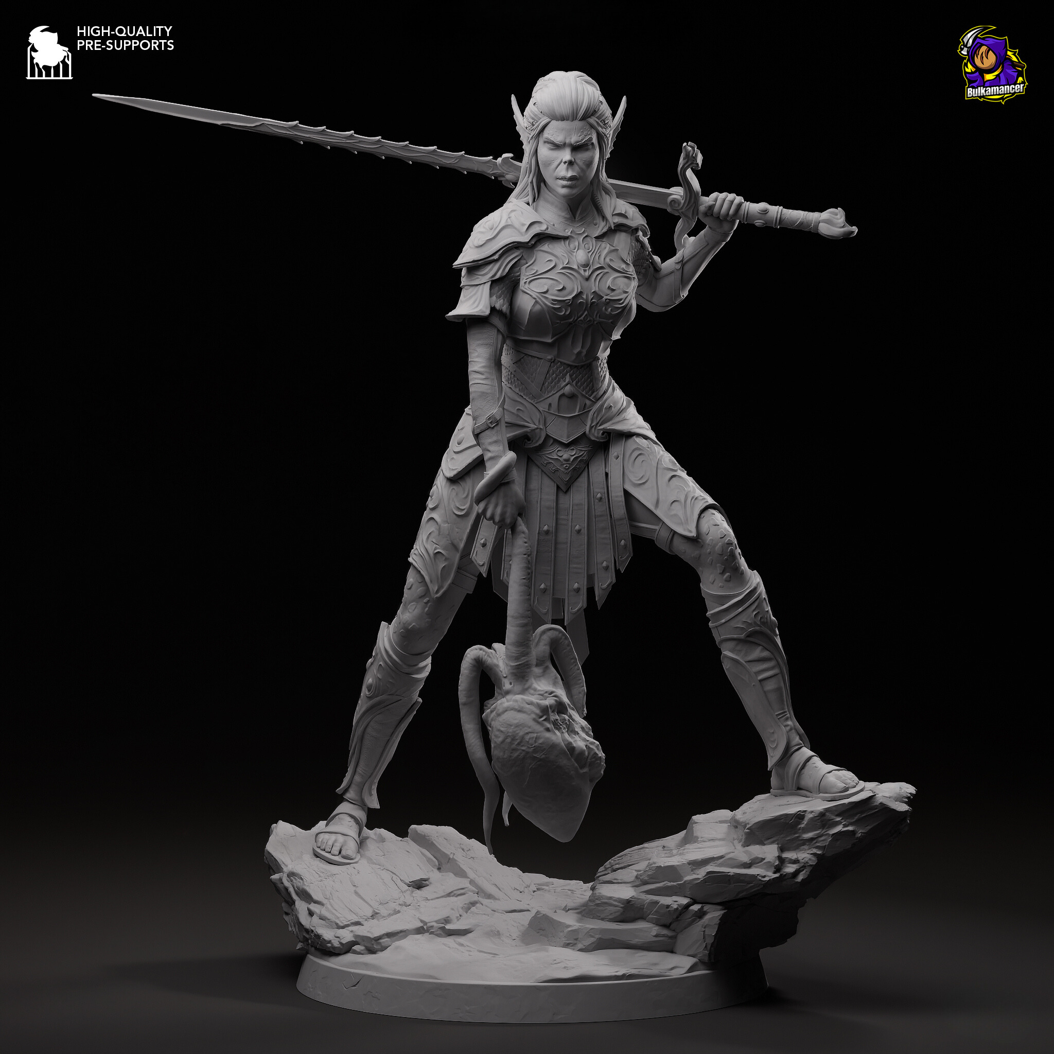 Figurka Lae'zel Baldur's Gate 3 Bulkamancer Sulpts 3D tisk 12K