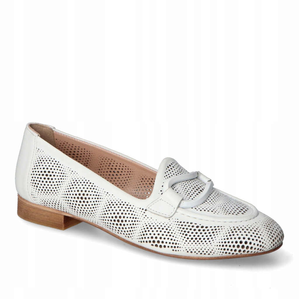 Mokasíny Emi Romani 010.1308/01 Bílé lico 38