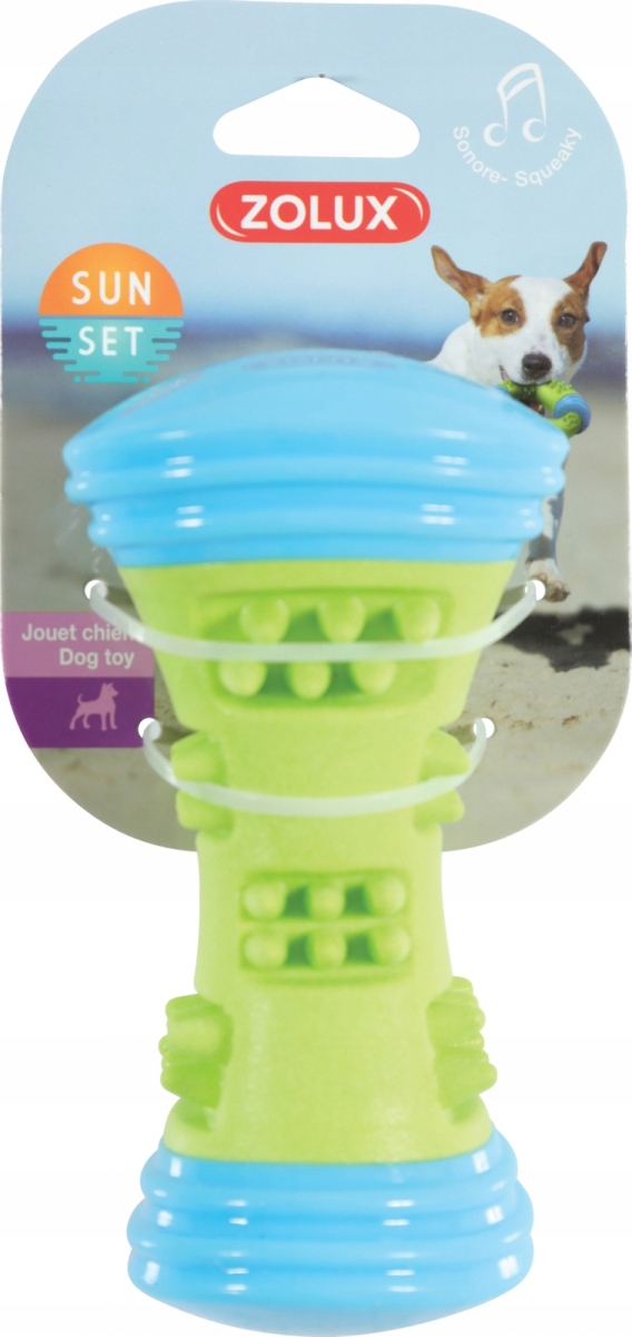 ZABAWKI DLA PSA HANTEL TPR 16 CM ZIELONY