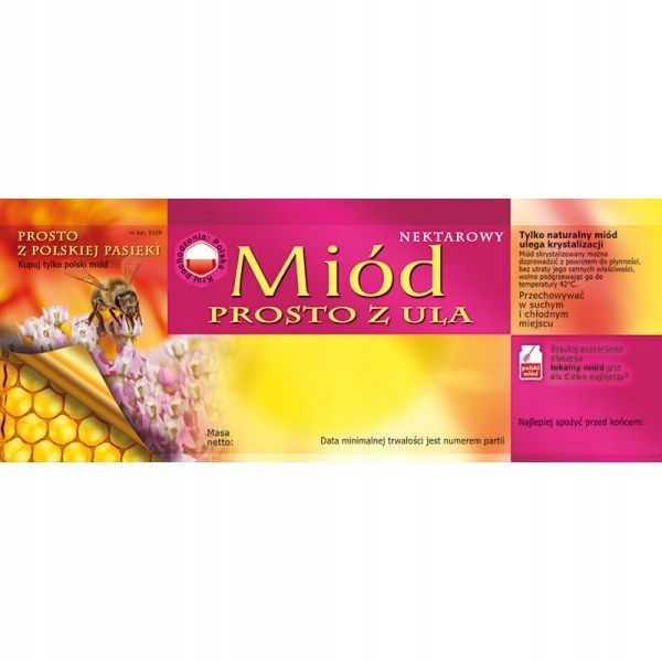 

Etykieta, naklejka na miód "miód Prosto Z Ula
