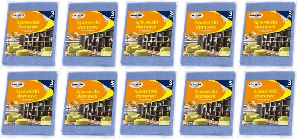 

Grosik Ścierki Ściereczki Domowe 3 Sztuki x10