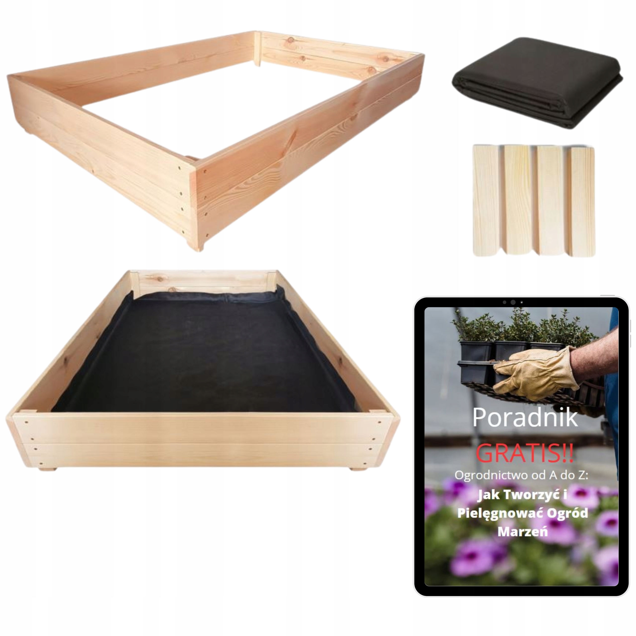 Boxy na zeleninovou zahradu dřevěná pařeniště Zahradní Bylinkový Záhon 140x120+ Návod