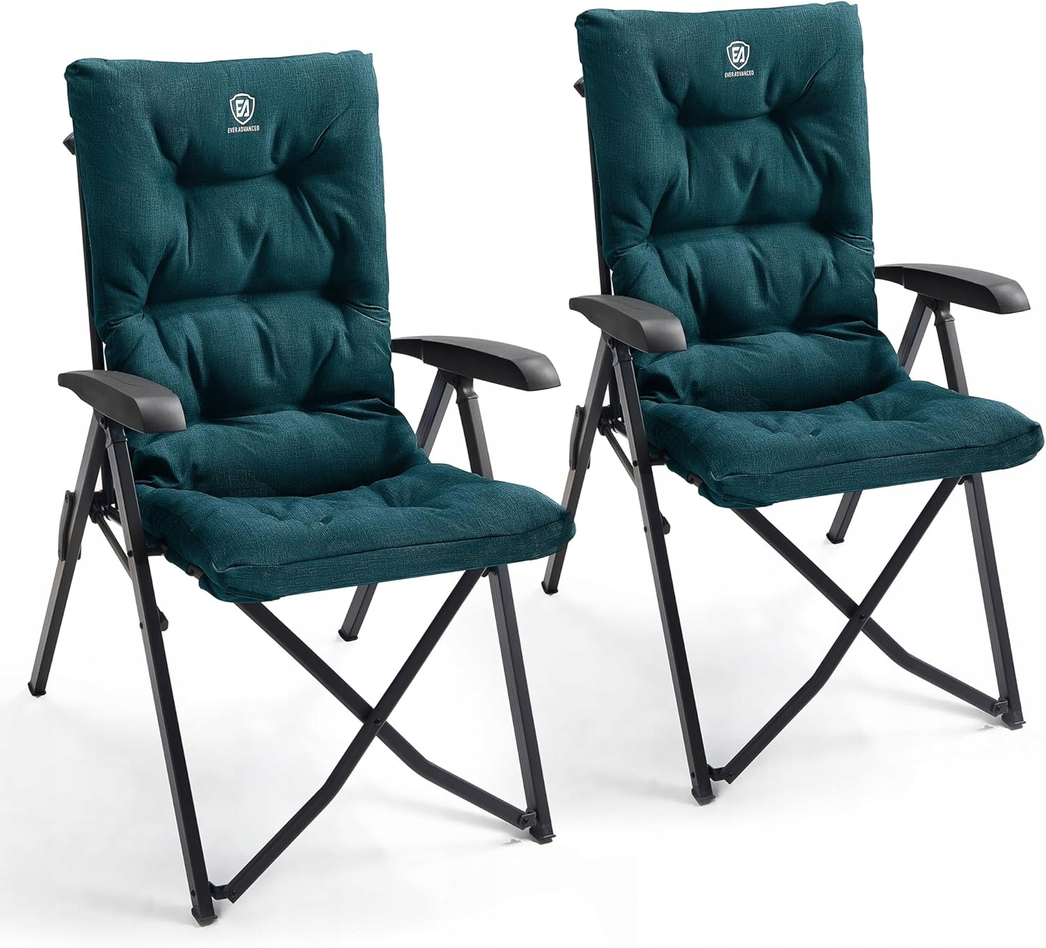 Zestaw 2 Składanych Krzeseł Kempingowych Ever Advanced 150KG Zielone