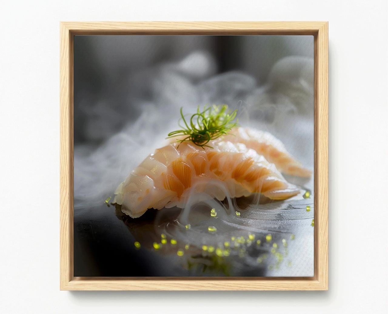 Obraz Rám Americký Box Kuchyně Jídlo Japonsko Asie Sushi Rýže Ryba 60x60