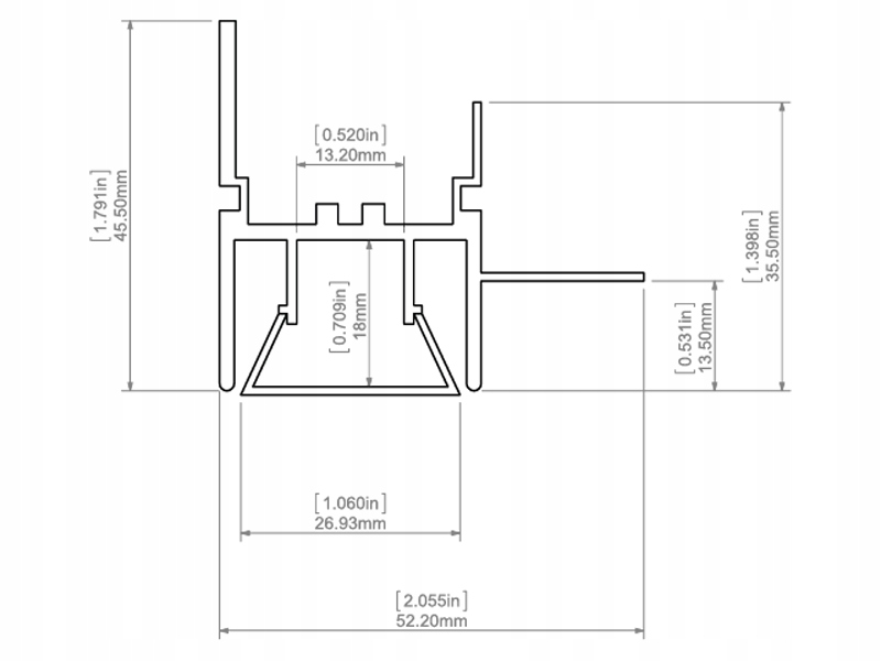 Profil LED alum. KLUŚ FOLED-BOK sufit napinany 3m Marka Kluś