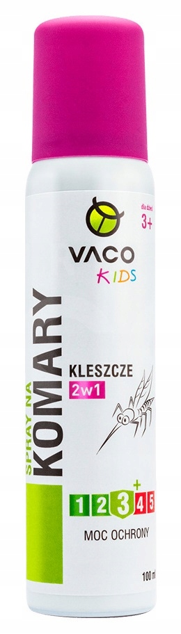 VACO KIDS 2w1 spray na komary kleszcze i meszki dla dzieci 36m+ 100 ml