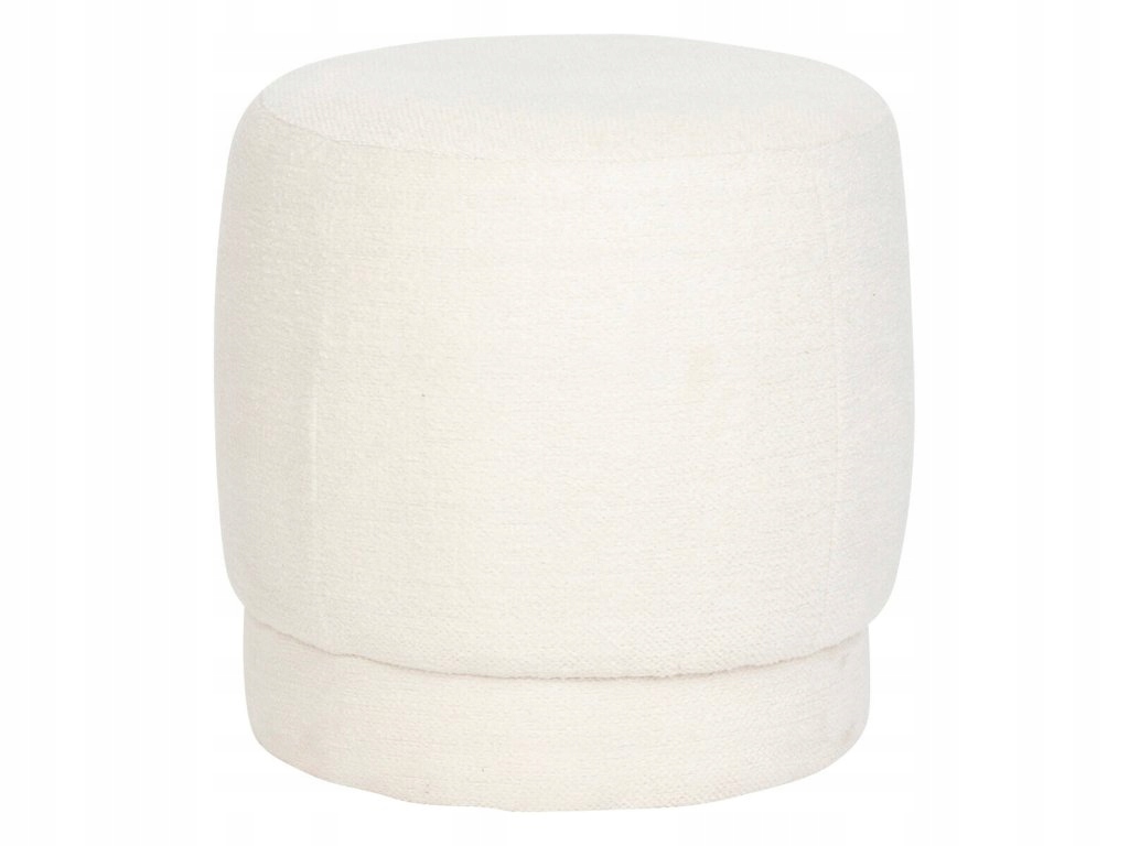 Čalúnený okrúhly puf Amea bouclé, Ø 39 cm