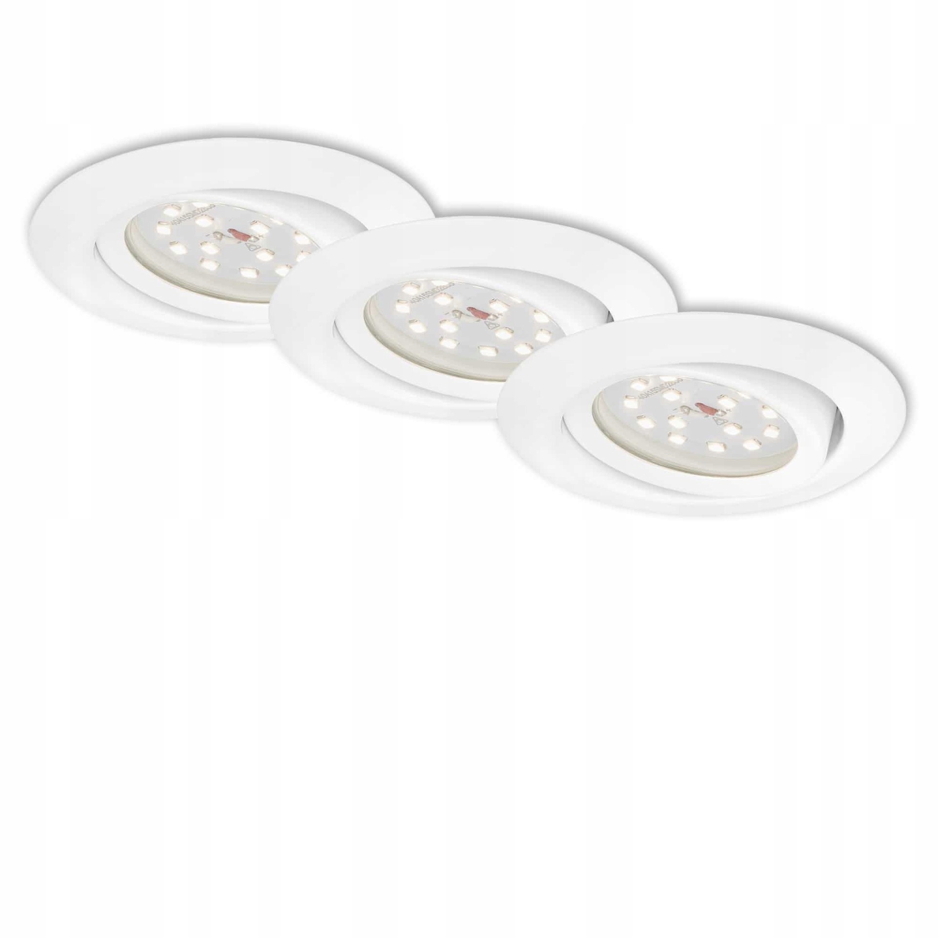 Sada 3x Led vestavné svítidlo Briloner, 3,5W, bílé, 8,2 cm, stmívatelné