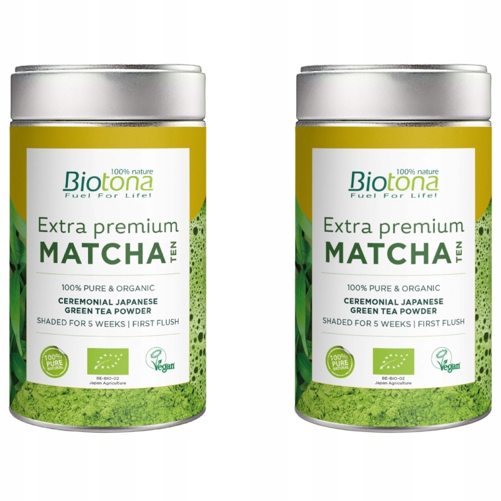 2x Herbata Zielona Matcha Japońska Extra Premium Bio 70 g Biotona