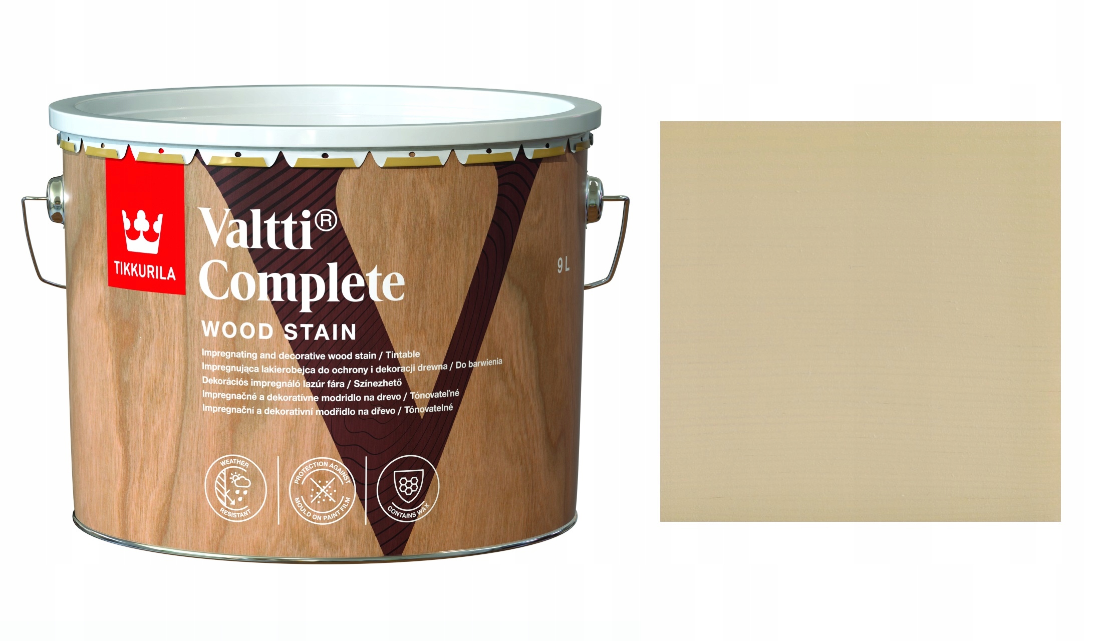 Tikkurila Valtti Complete 9L 5061 Kaisla Lakierobejca Rozpuszczalnikowa