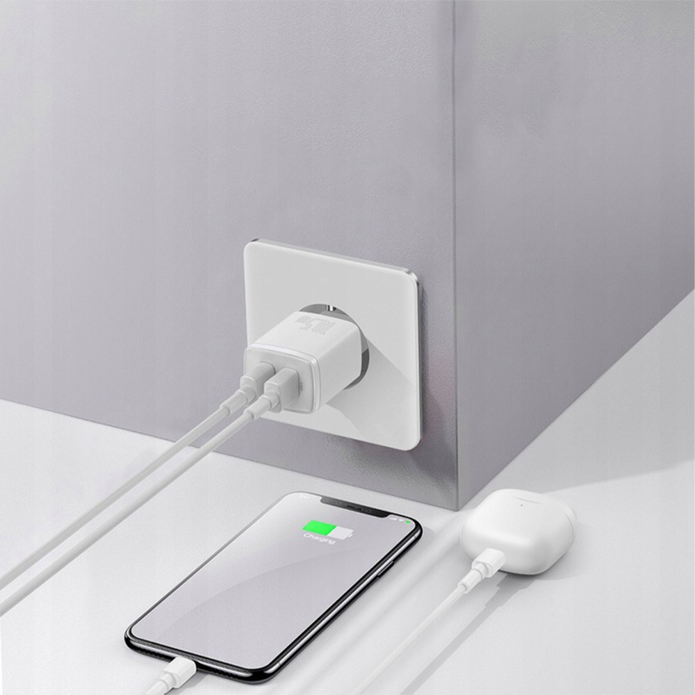 ŁADOWARKA SIECIOWA MOCNA 2x USB 10.5W 2A BASEUS Prąd wyjściowy 2100 mA