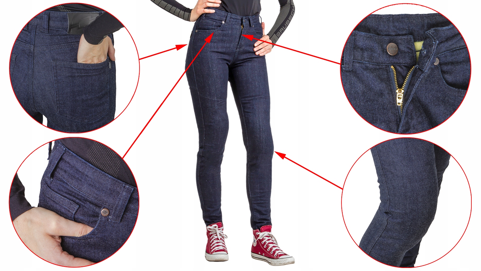 DAMSKIE SPODNIE JEANSY MOTOCYKLOWE OZONE STAR 2XS Producent Ozone