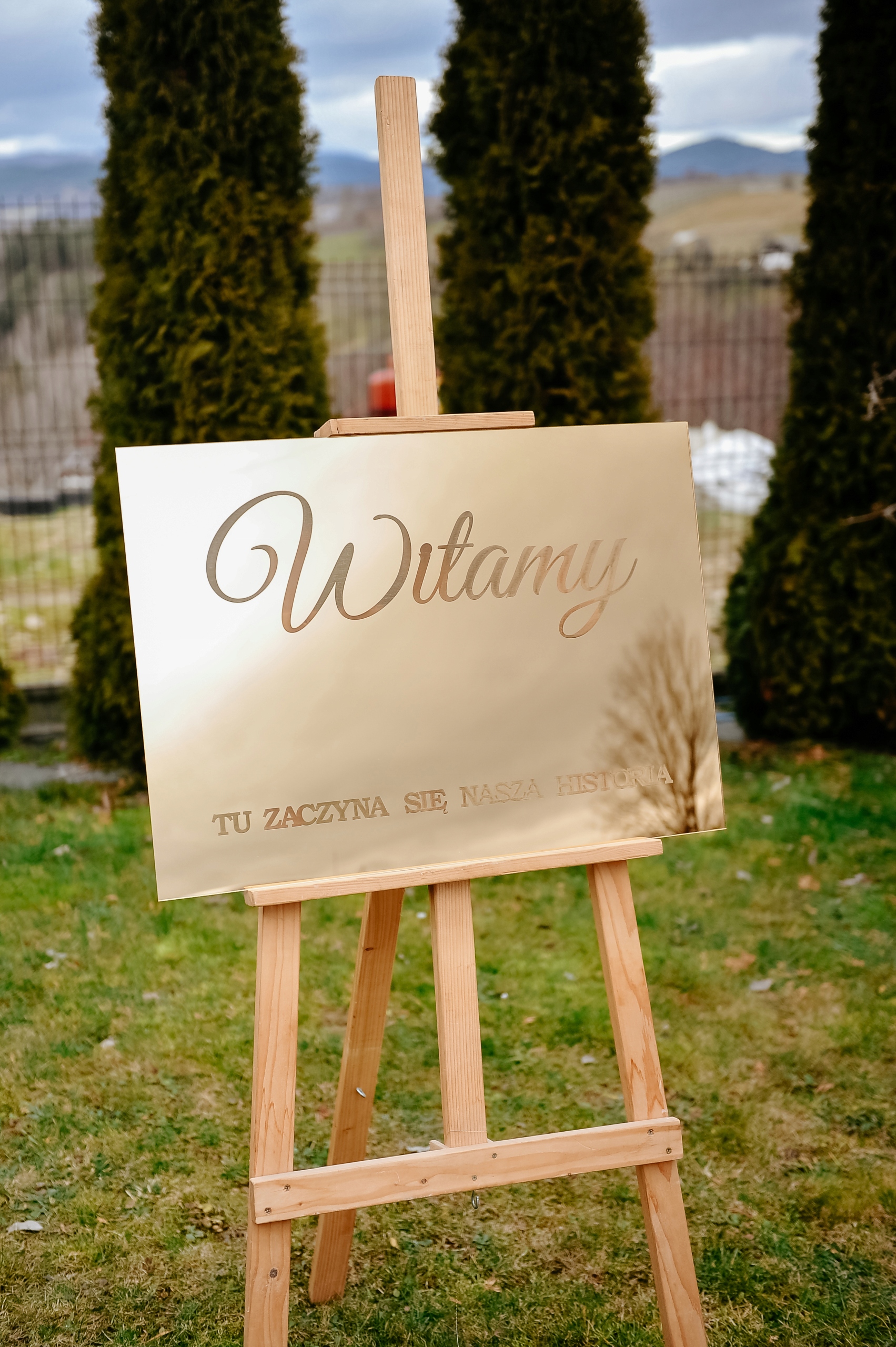 Plansza tablica na powitanie Gości Ślub Wesele TAB-2GZ ZŁOTA Kod producenta TAB-2GZ