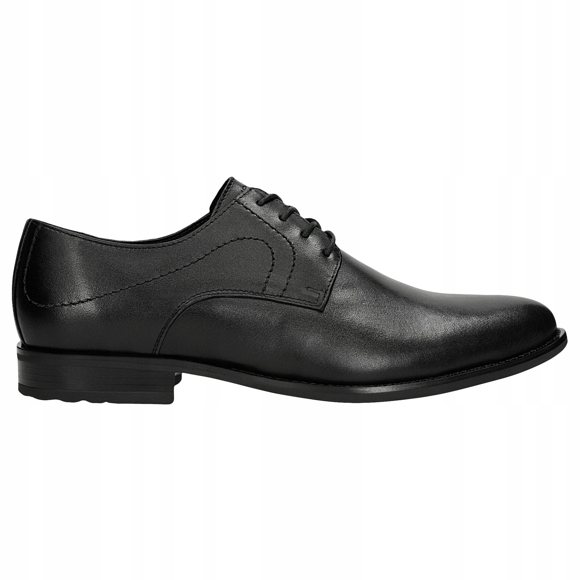 Černé elegantní pánské polobotky z lícové kůže, velikost vel.