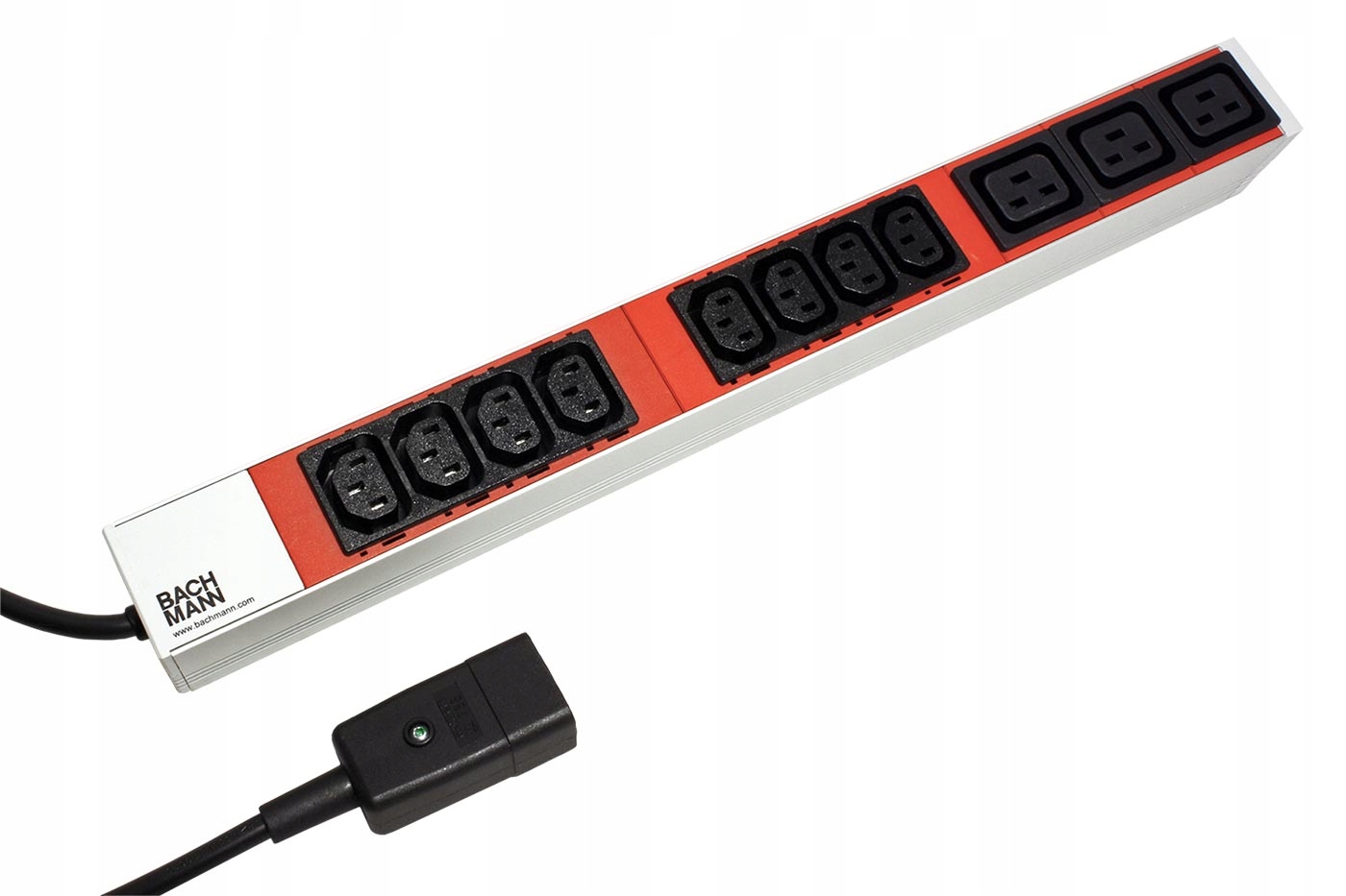 Bachmann 19'' napájecí panel 1U,8x C13+ 3x C19,vstup IEC320 C20 (800.2332)