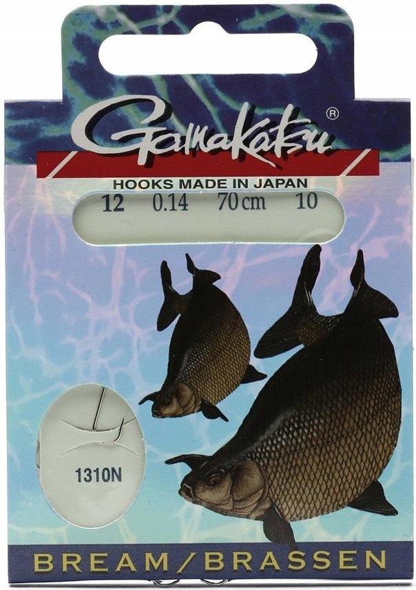 Haczyki Wiązane Gamakatsu Bream 1310N 0,12mm/ 14