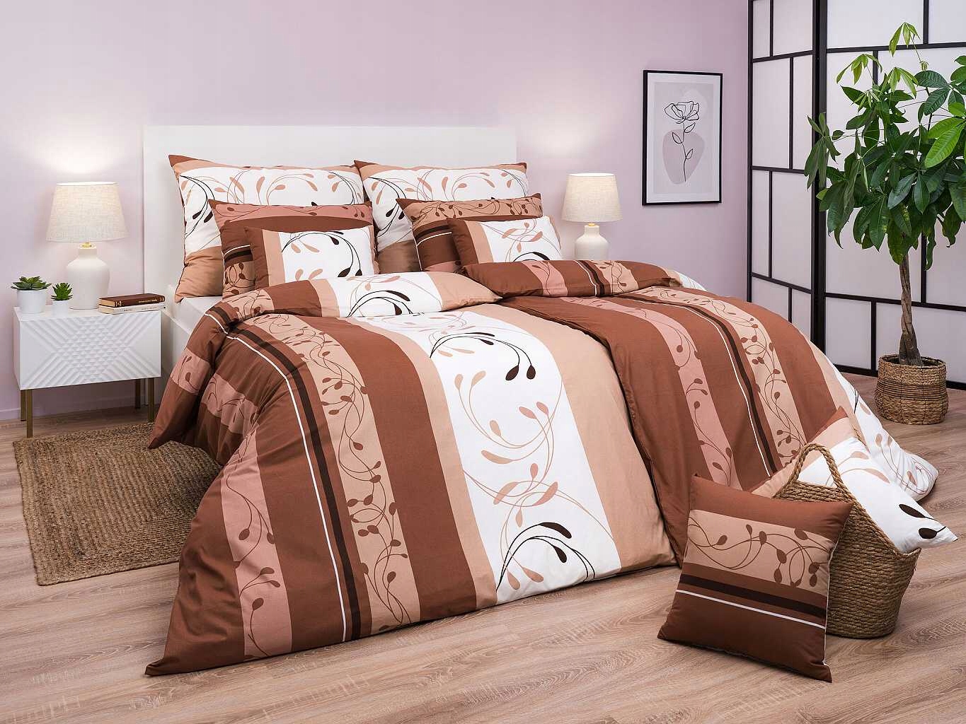Dadka Povlečení bavlna Slezsko nugát 140x200, 70x90 cm