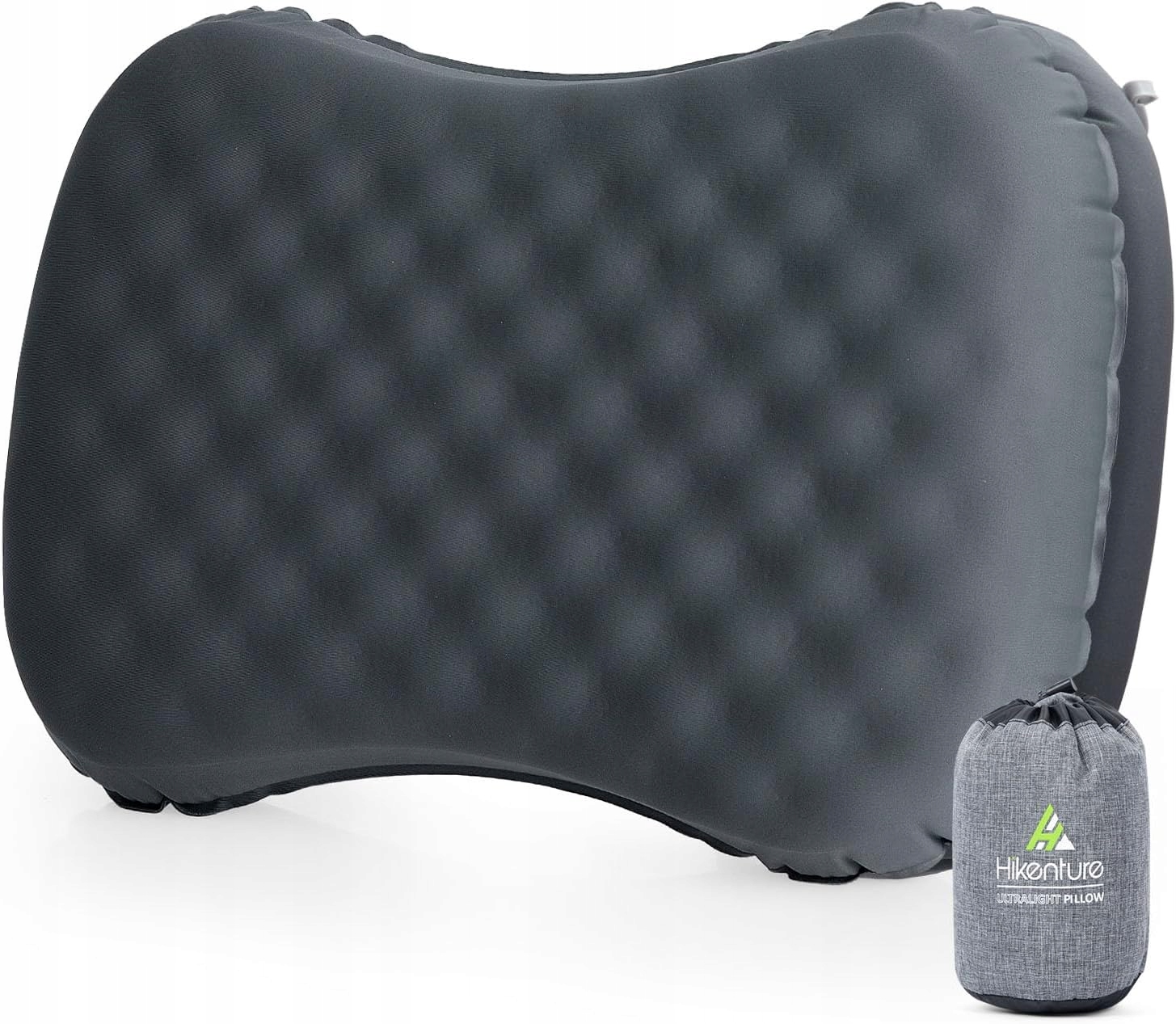 Hikenture Pompowana Poduszka Kempingowa, Ergonomiczna, Podróżna, Na Plażę