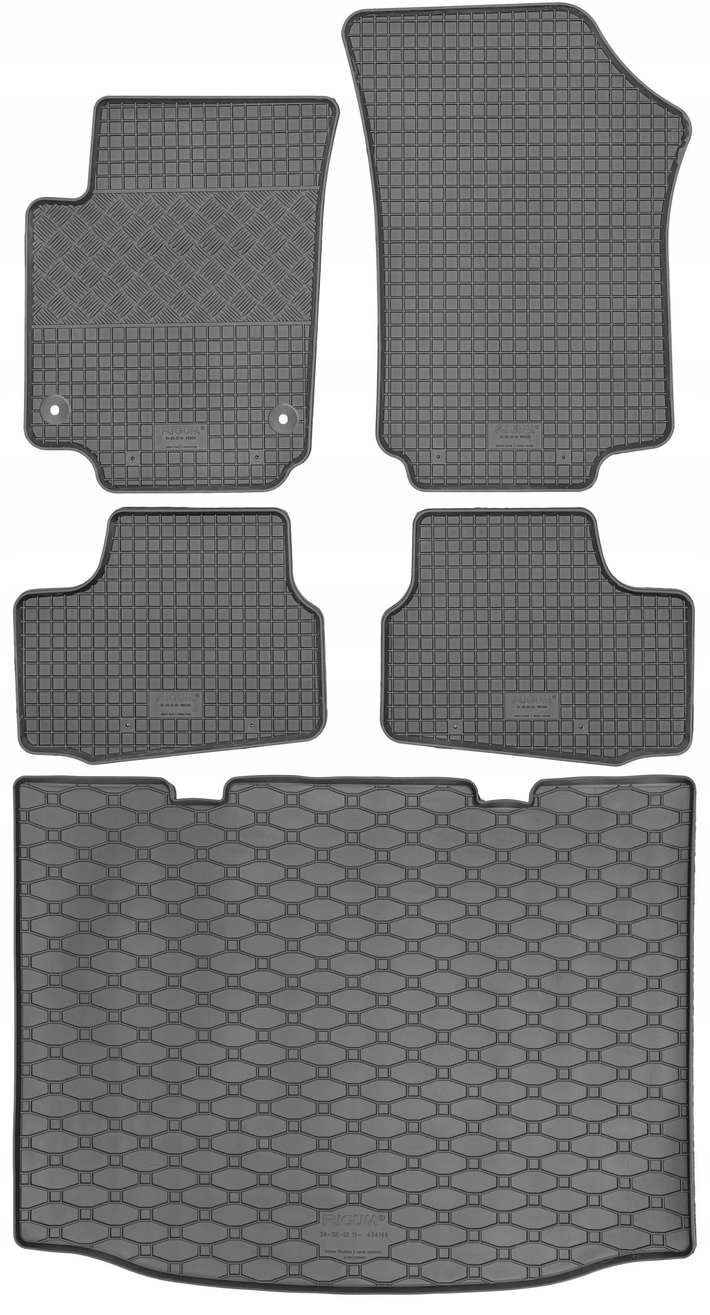 Škoda Citigo Hatchback 2011-2019 rohož batožinového priestoru koberčeky