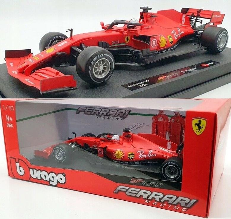 bolid F1 Ferrari SF1000 Vettel 2020 BBurago 1:18