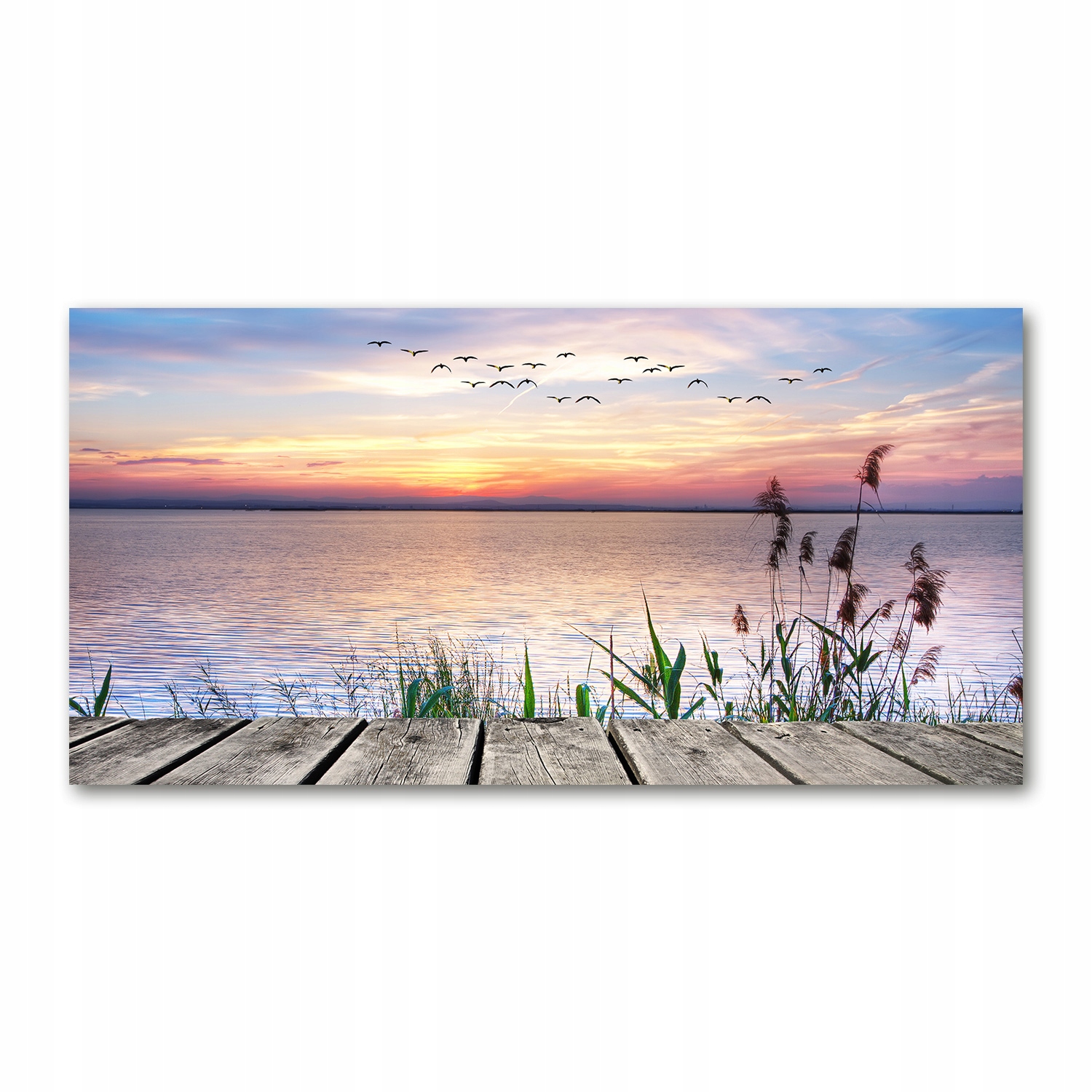 

Foto obraz akryl zdjęcie Jezioro zachód 120X60 cm