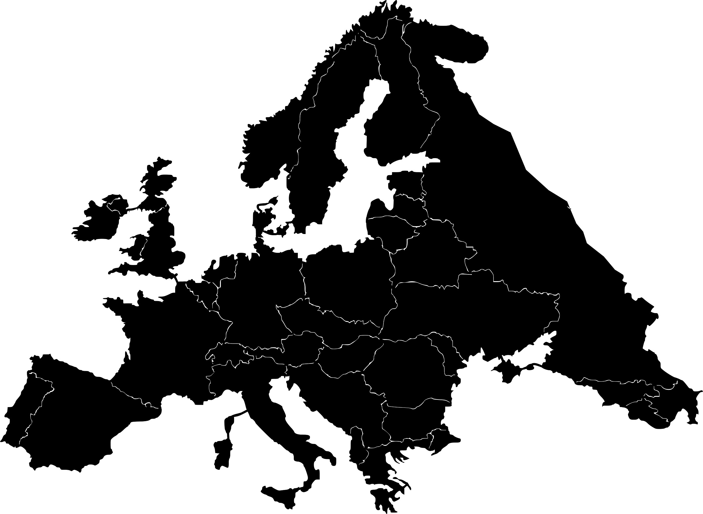 Kovová samotná Evropa Rozdělení Vaše mapa magnety Evropa magnetická 110 cm