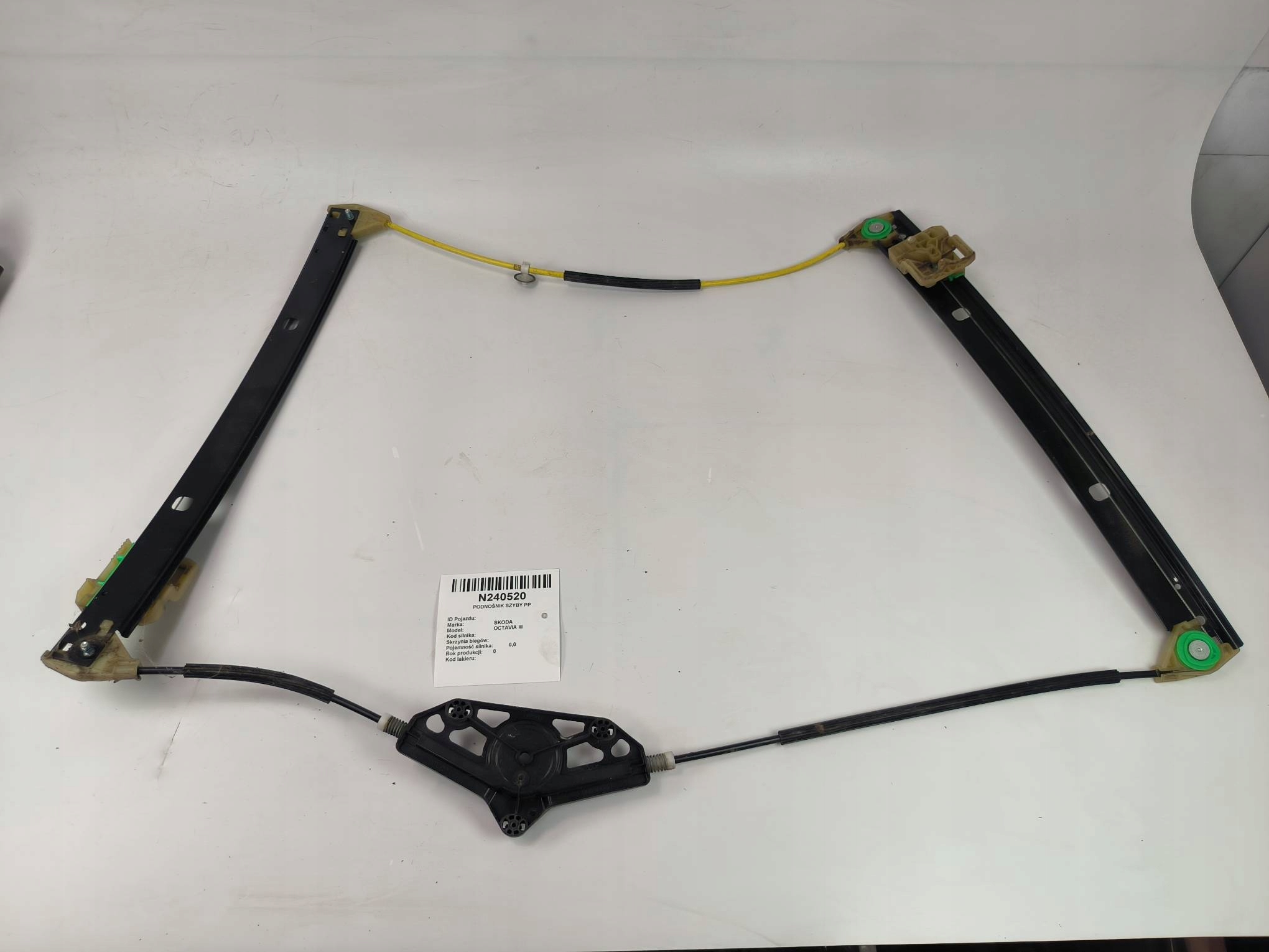 window regulator PP SKODA OCTAVIA III