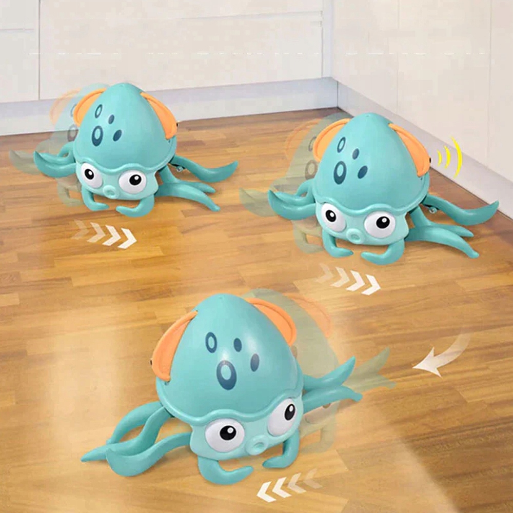 PEŁZAJĄCA UCIEKAJĄCA OŚMIORNICA ZABAWKA INTERAKTYWNA DLA DZIECKA Materiał plastik
