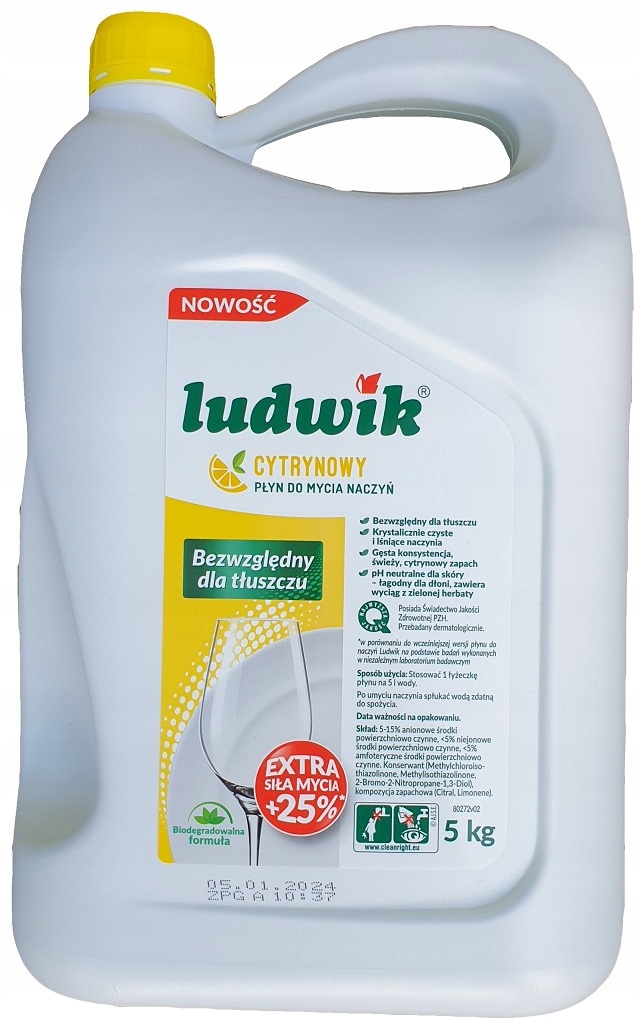 

Ludwik Płyn do Naczyń Cytryna 5L