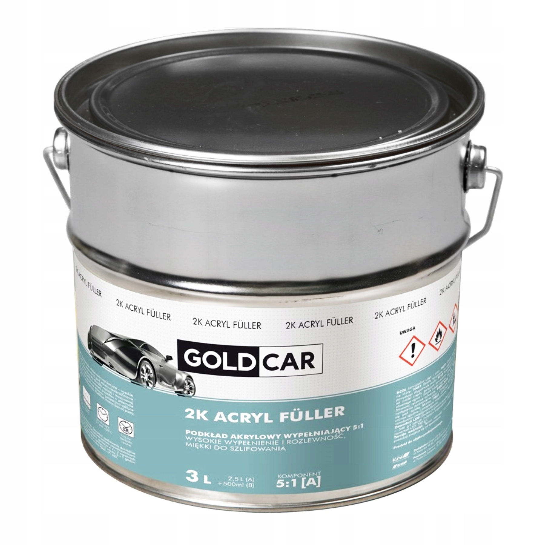 Goldcar podkład akrylowy Acryl Fuller Czarny 3l utw 5:1