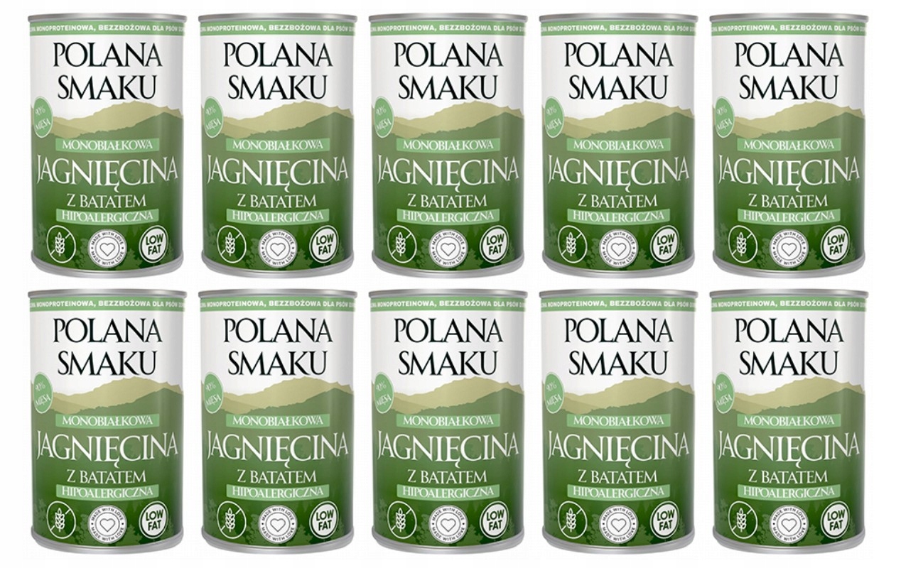 Polana Smaku Jagnięcina z batatem 10x400g karma monoproteinowa dla psa