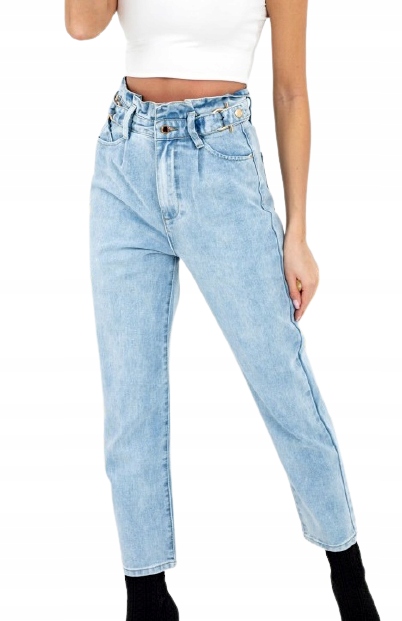 

Jeansy Z Wysokim Stanem Mom Jeans Re-Dress Xs