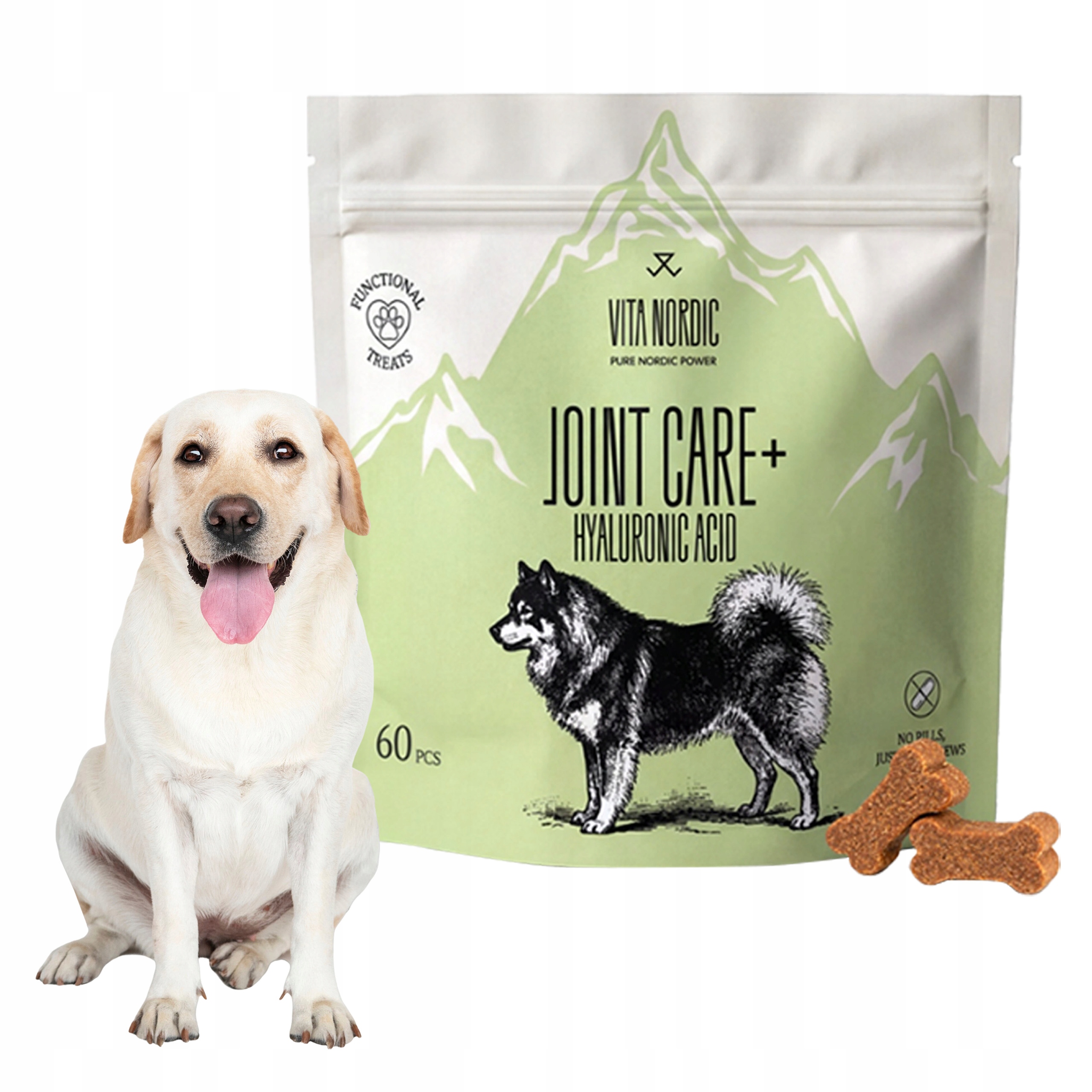 VitaNordic wsparcie stawów kwas hialuronowy 60 szt suplement dla psa