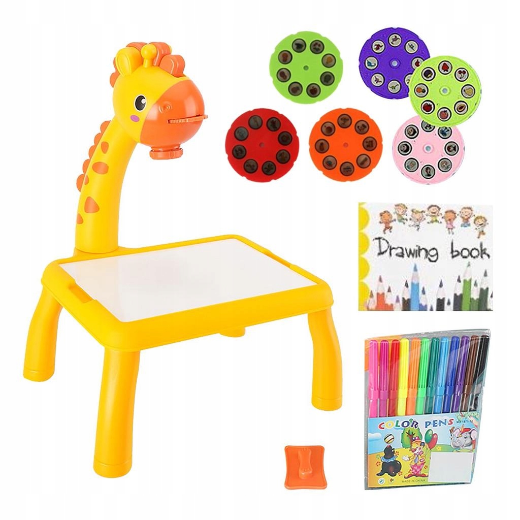 MAGICZNY PROJEKTOR RZUTNIK DO RYSOWANIA STOLIK TABLICA 2w1 ŻYRAFA EAN (GTIN) 5903631450402