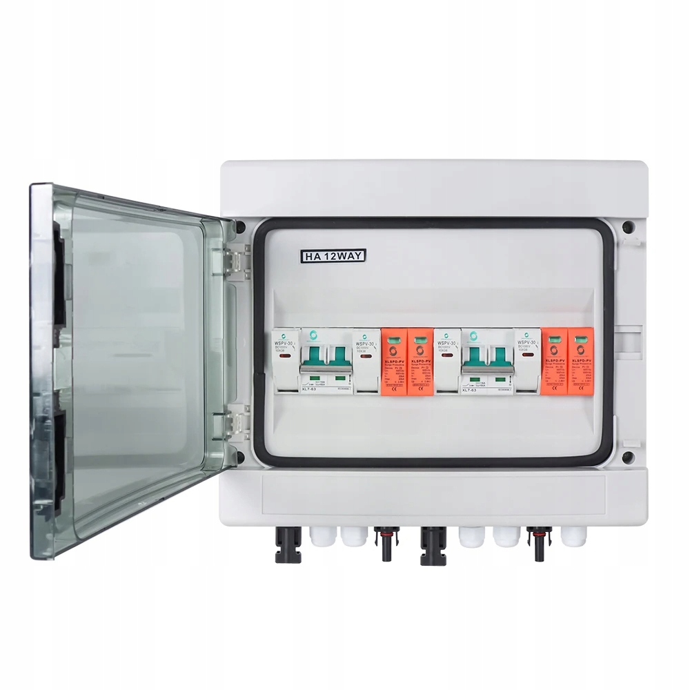 Pripojovacia skrinka, rozvodnica pre fotovoltaiku, vonkajšia, 2 vstupy/výstupy, 600V