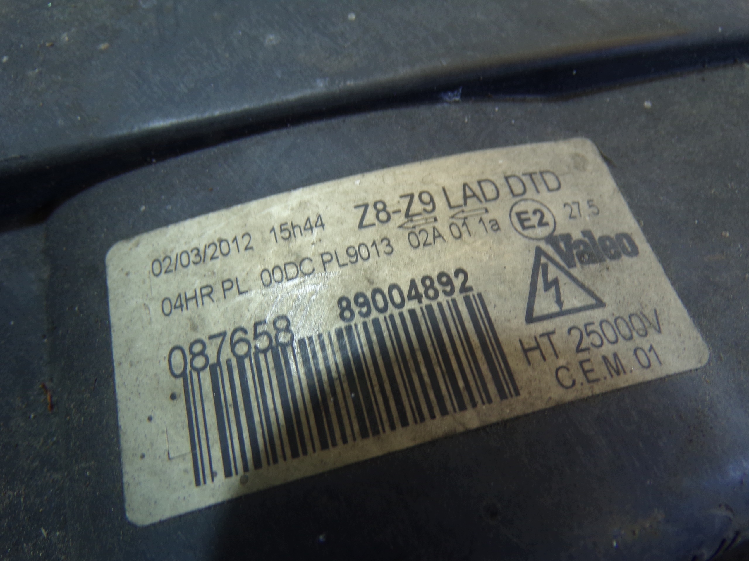 light front front right XENON PEUGEOT 607 (K)