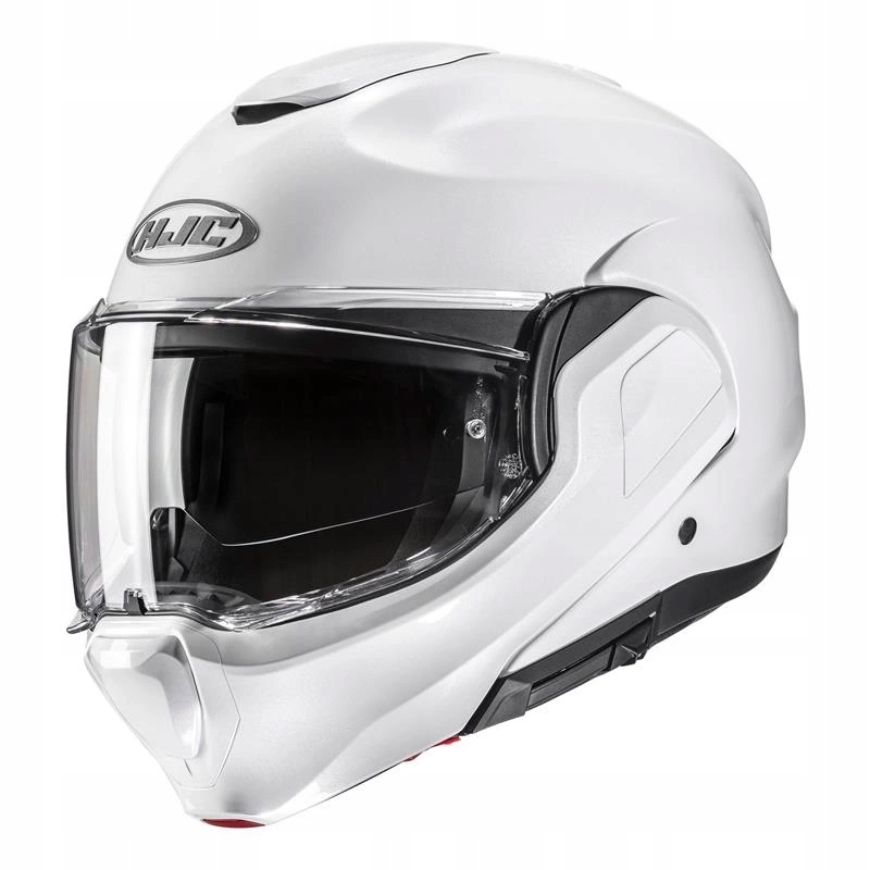 Motocyklová čeľusťová prilba Hjc F100 Pearl White biela Darčeky