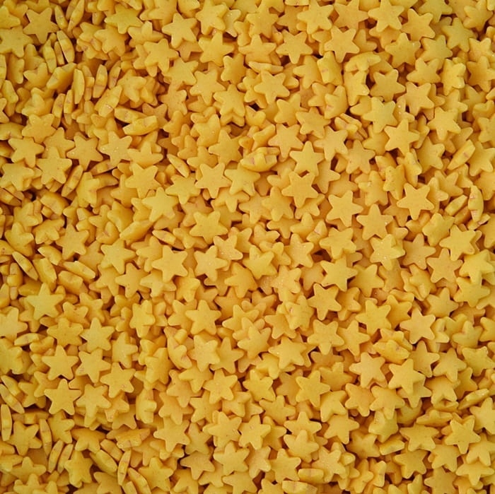 Levně Cukrový Posyp Zlaté Hvězdičky 1kg Konfety Vánoce