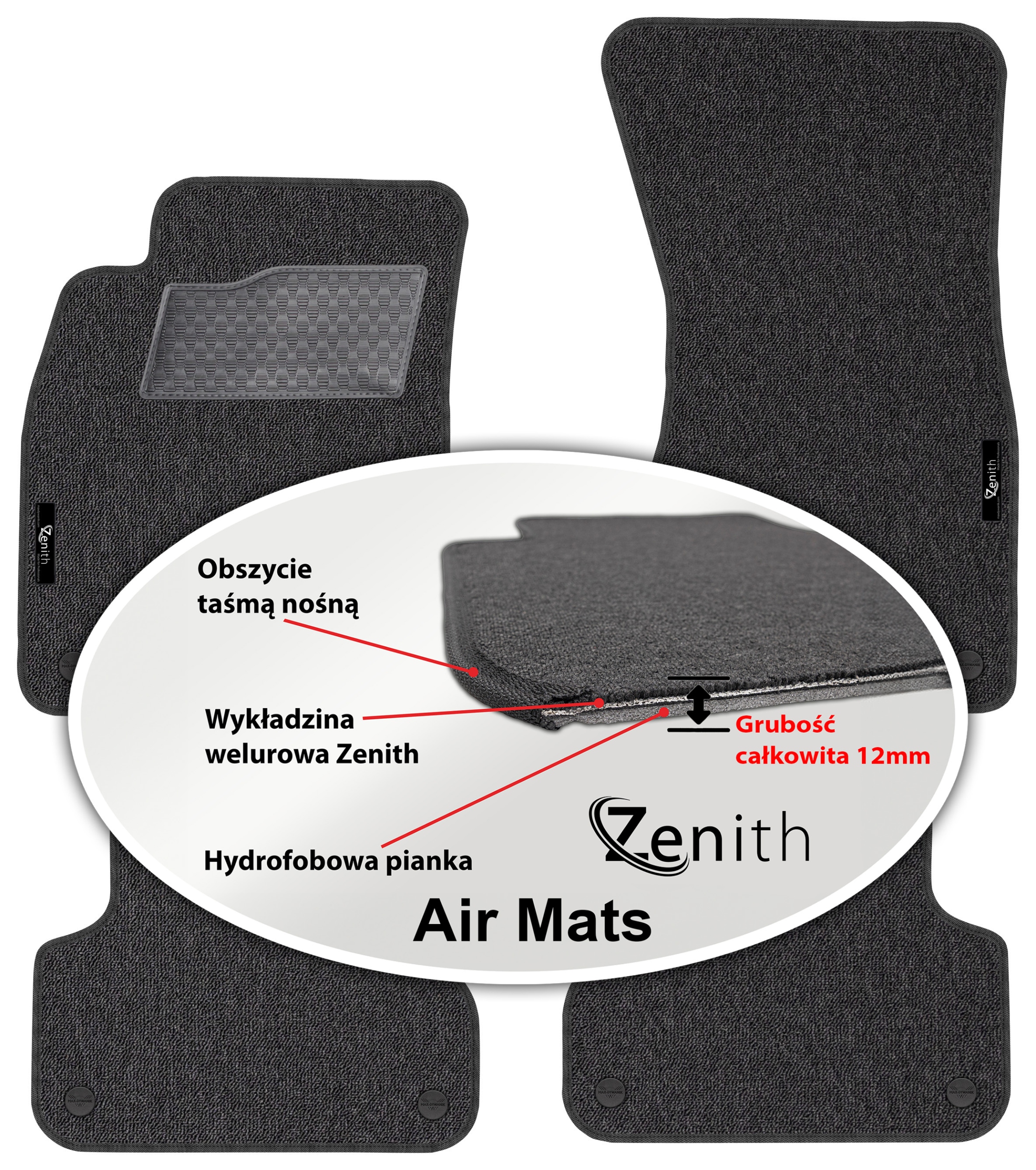 Audi A5 II Sportback 2016 Velurové koberce do auta Zenith Air Mats
