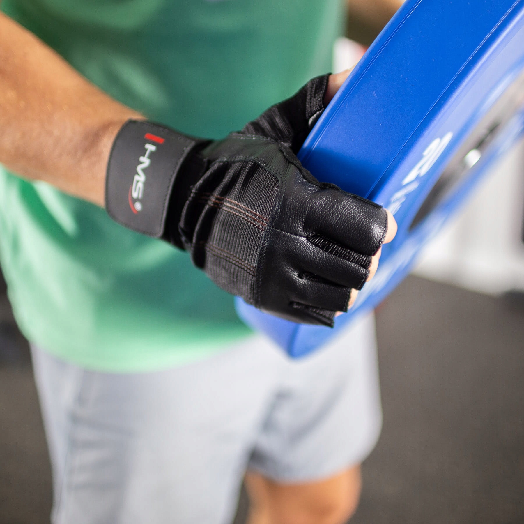 RĘKAWICE NA SIŁOWNIĘ RST04 BLACK HMS M TRENING SIŁOWNIA Materiał dominujący skóra naturalna