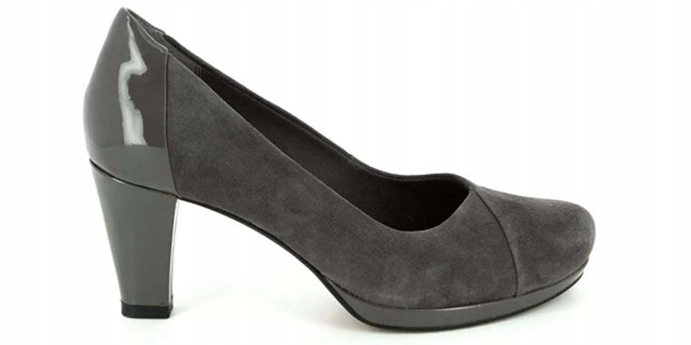 Clarks Dámské lodičky Chorus Carol šedé kožené semišové 35,5