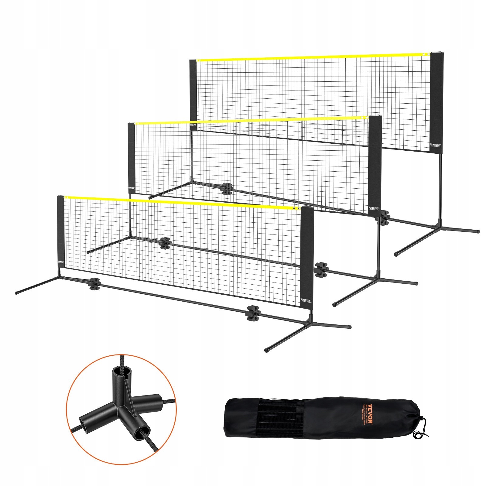 Síť na badminton a volejbal 302 x 155 x 103 cm