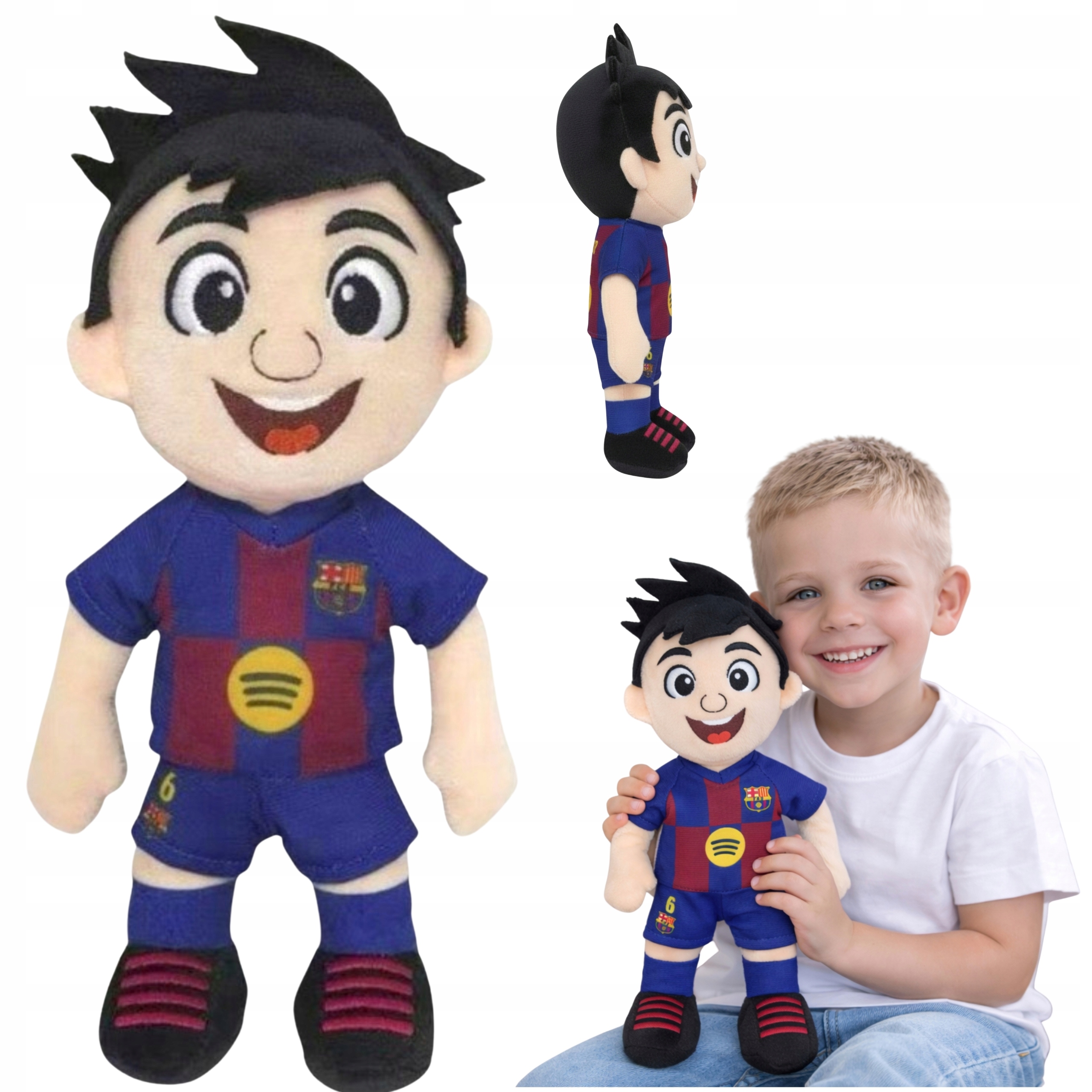 Fc Barcelona Pluszak Maskotka Klubowa dla Dzieci Piłkarz Gavi 36cm Kibic