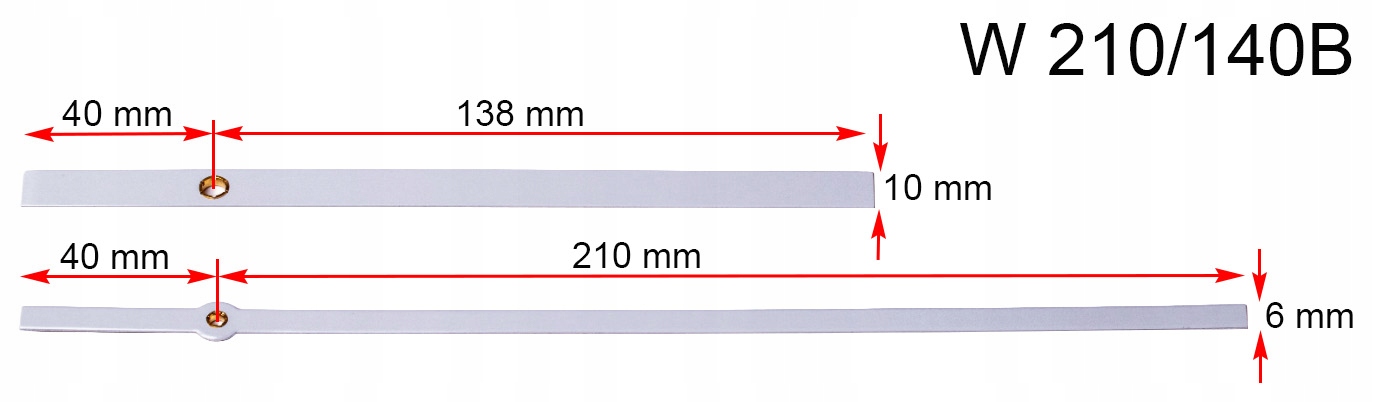 

Długie Wskazówki 21cm Do Zegara W210/140B Białe