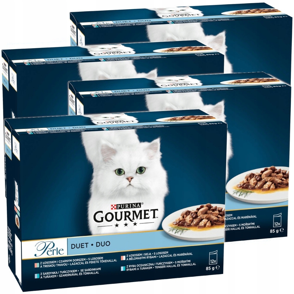 Gourmet Perle Duet Rybí Vlhké Krmivo Kočky 48x85g