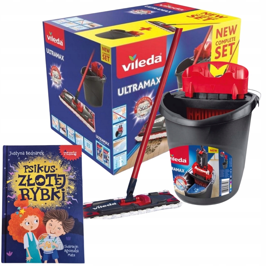 MOP VILEDA ULTRAMAX PŁASKI ZESTAW Z WIADREM WYCISKACZEM