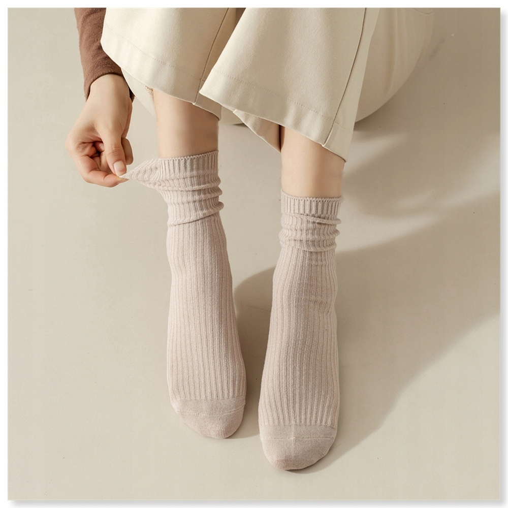 5x DAMSKIE BAWEŁNIANE SKARPETY SKARPETKI PRĄŻEK JAKOŚĆ PASTELOWE 35-38 Wzór dominujący inny wzór