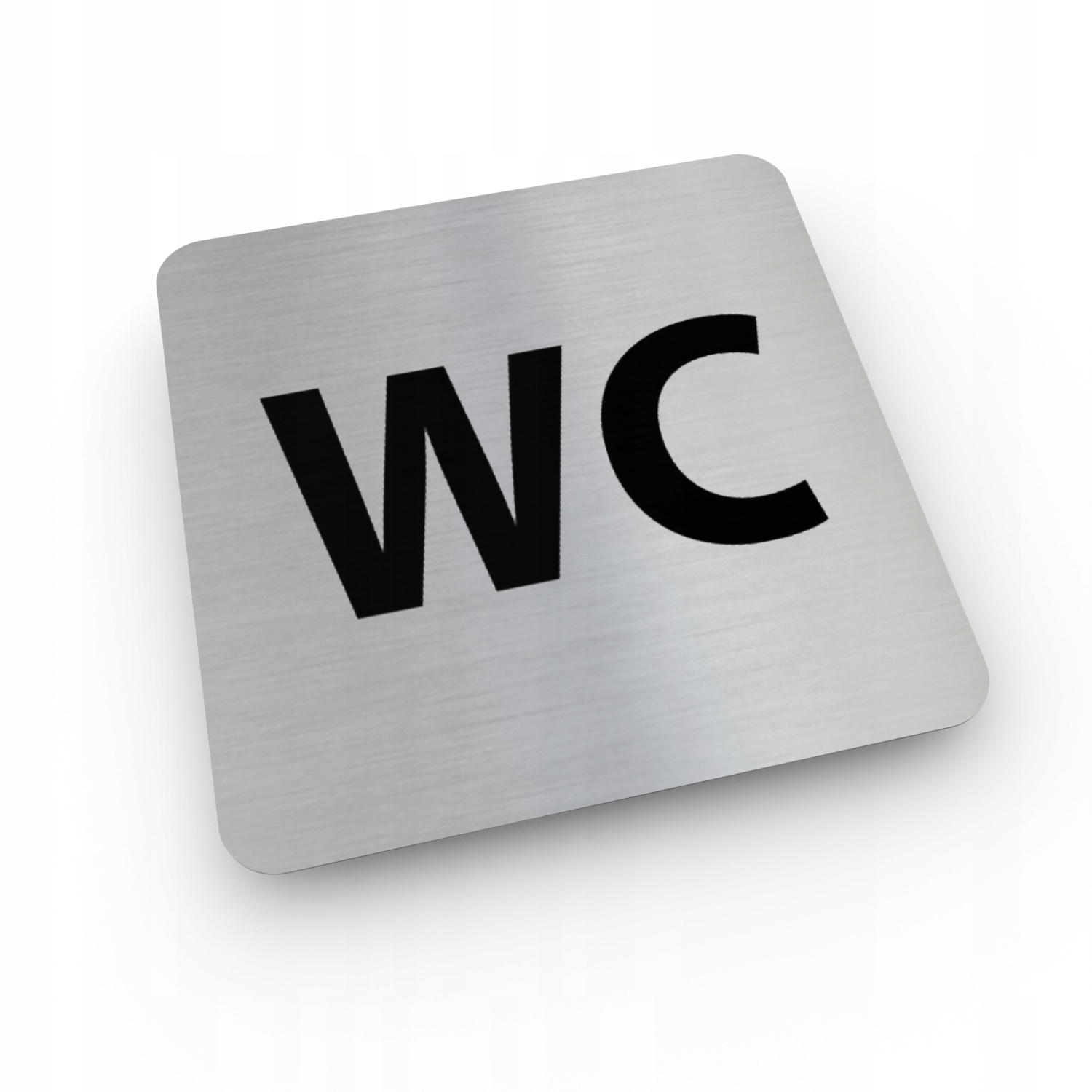 

Oznakowanie toalety Napis Wc srebrny