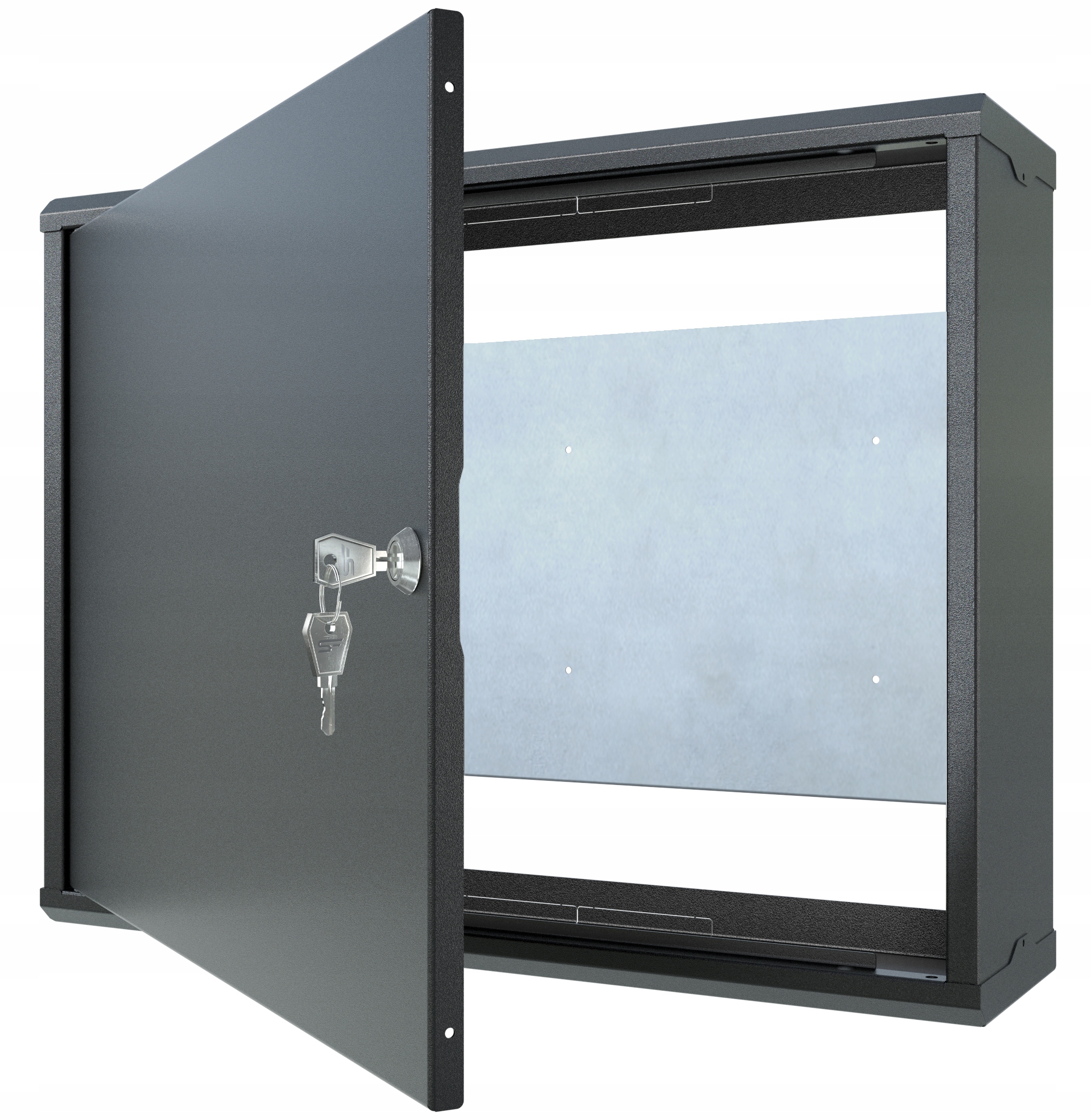 Skříň 52x40x14 cm Multimediální rozvaděč, kovová, nástěnná